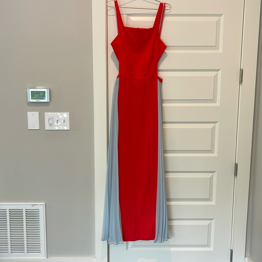 BCBG Square Neck Color Block Gown